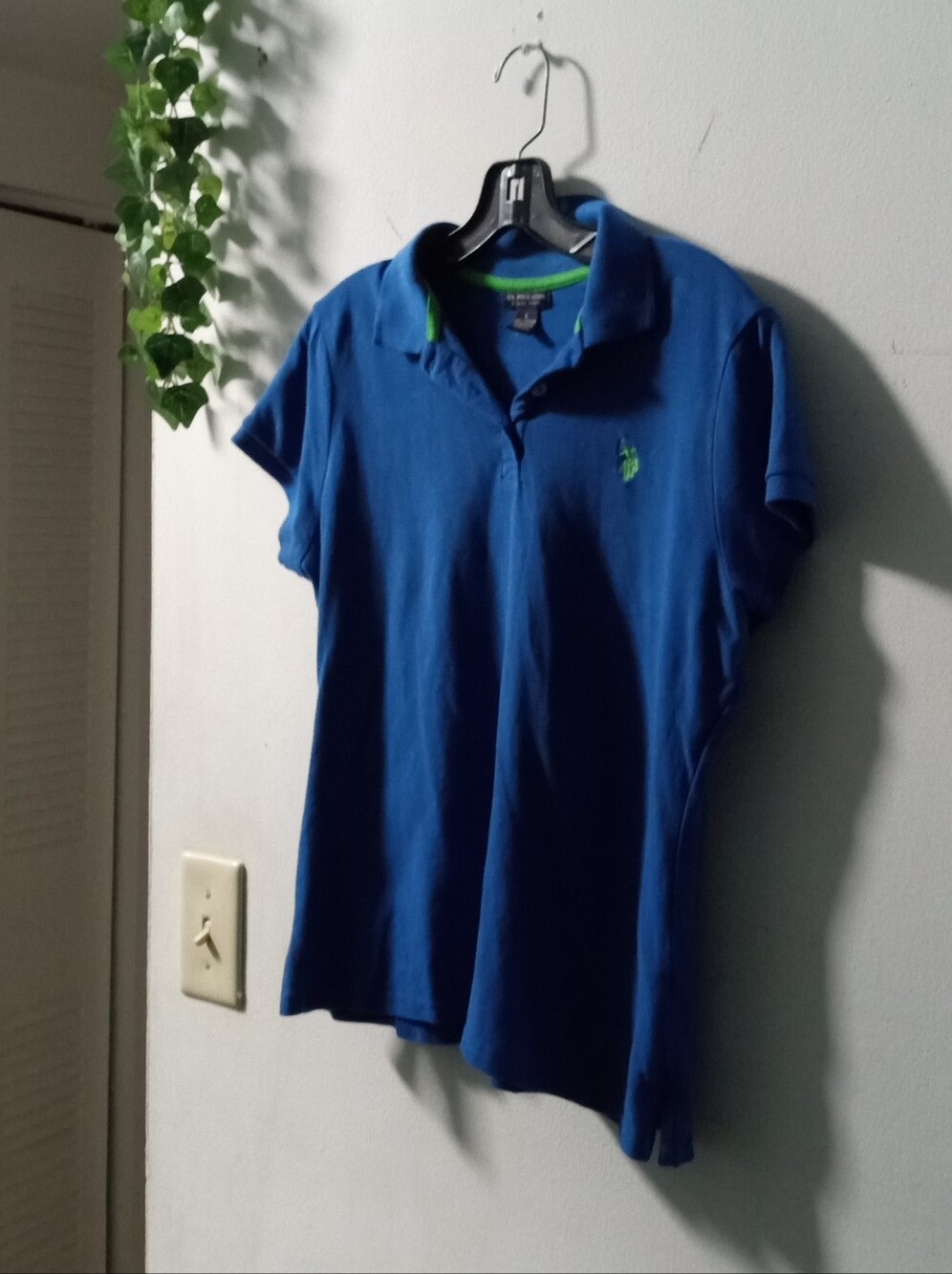 U.S. Polo Assn. Royal Blue Polo with Lime Accents